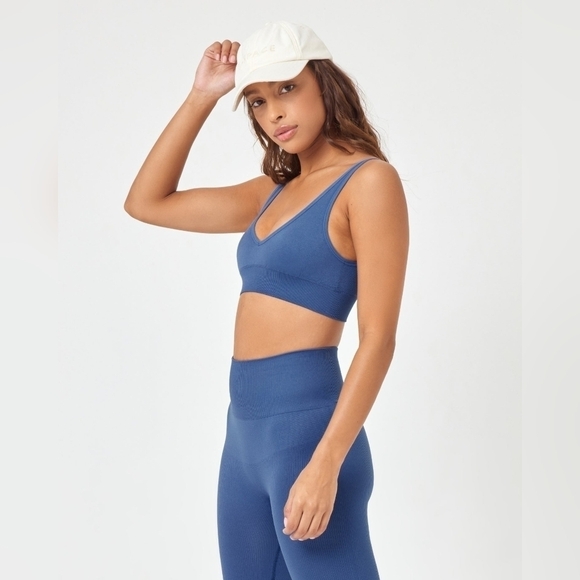 L*Space Work It Bra in True Blue Size M/L - Picture 4 of 13